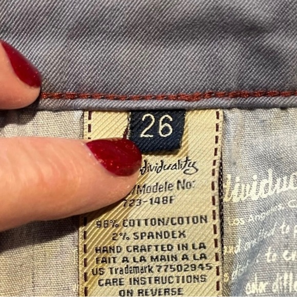 CULT OF INDIVIDUALITY Rogan Capri Denim Jeans Blue Women’s Size 26 - Picture 7 of 8